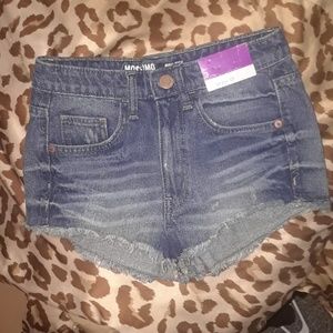 High rise jean shorts